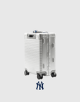 Limited edition New York Yankees time capsule suitcase with sleek design and iconic logo.